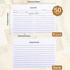 Paper Recipe Card&nbsp;DIY-WH20058-02C
