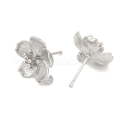 Brass Stud Earring Findings&nbsp;KK-Z099-05P-03