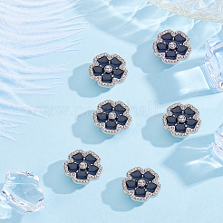 6Pcs Alloy Rhinestone Cufflinks&nbsp;BUTT-ME0001-34A