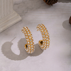 C-Shaped 304 Stainless Steel Stud Earrings&nbsp;ID3273