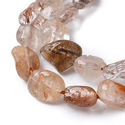 Natural Rutilated Quartz Beads Strands&nbsp;G-L493-10