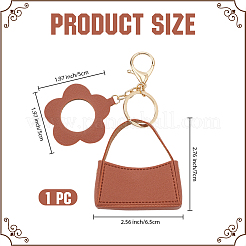 1Pc Portable Imitation Leather Bag Keychain&nbsp;AJEW-CL0001-64A