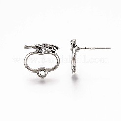 Alloy Stud Earring Findings&nbsp;PALLOY-ZX030-17AS-RS