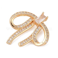 Brass Micro Pave Clear Cubic Zirconia Pendants&nbsp;LS-KK-N256-18G