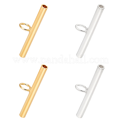 4Pcs 2 Colors 925 Sterling Silver Pin to Pendant Converter&nbsp;STER-BBC0009-17C
