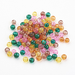 Baking Paint Crackle Glass Beads&nbsp;DGLA-X0006-4mm-08