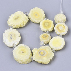 Electroplated Natural Quartz Beads Strands&nbsp;G-R461-04L