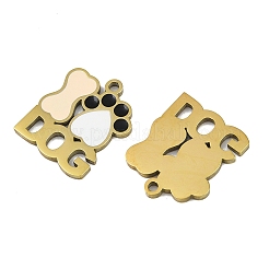 304 Stainless Steel Enamel Pendants&nbsp;STAS-L302-24G-01