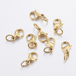 Ion Plating(IP) 304 Stainless Steel Lobster Claw Clasps&nbsp;STAS-P139-A9-G