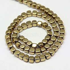 Electroplate Non-magnetic Synthetic Hematite Beads Strands&nbsp;G-J172-2x2mm-08