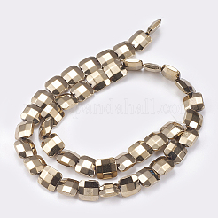 Electroplated Non-magnetic Synthetic Hematite Beads Strands&nbsp;G-P367-A03