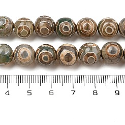 Natural Tibetan 3-Eye dZi Agate Beads Strands&nbsp;G-A240-A03-01