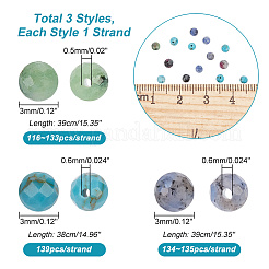 3 Strands 3 Style Mixed Gemstone Beads Strands&nbsp;G-AR0005-50