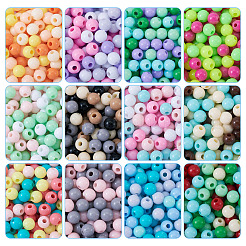 72G 12 Colors Opaque Acrylic Beads&nbsp;OACR-TA0003-91