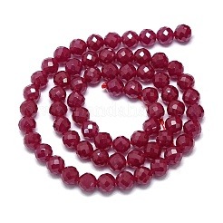 Lab Grown Red Corundum Beads Strands&nbsp;G-G106-C13-05-1