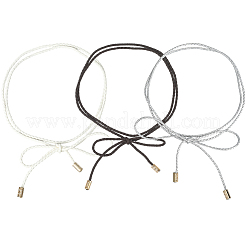 3Pcs 3 Colors Imitation Leather Braided Wrap Chain Belts&nbsp;AJEW-GF0011-99