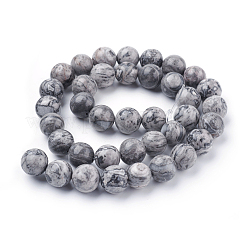 Natural Map Stone/Picasso Stone/Picasso Jasper Beads Strands&nbsp;G-G047-10mm