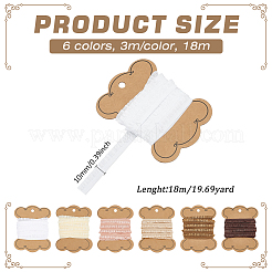 18M 6 Colors  Polyester Pleated Elastic Lace Trim&nbsp;OCOR-FG0002-22