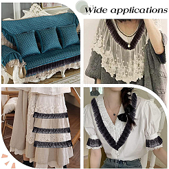 5M Double-Layer Pleated Polyester Chiffon Lace Trim&nbsp;OCOR-GF0006-69A
