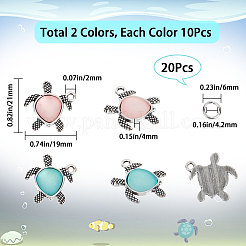 20Pcs 2 Colors Tibetan Style Alloy Pendants&nbsp;FIND-SC0003-89