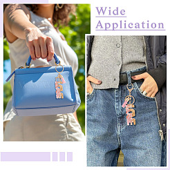 Alloy & Resin Tassel Keychainss&nbsp;AJEW-TADJ0001-20G-06