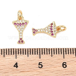 SHEGRACE Brass Micro Pave Cubic Zirconia Pendants&nbsp;XGRQ1U439-381G