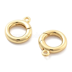 Rack Plating Brass Spring Gate Rings&nbsp;KK-H449-58G-02-NR