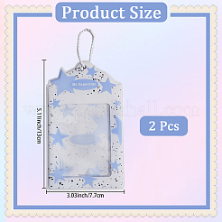 2Pcs Star Pattern PVC Plastic Photocard Holders&nbsp;DIY-CP0013-23B