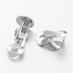 Brass Clip-on Earring Settings&nbsp;KK-H168-N-NF