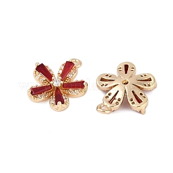 Rack Plating Brass Micro Pave Cubic Zirconia Pendants&nbsp;KK-C082-01G-03