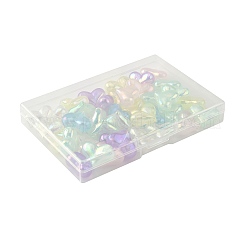40Pcs UV Plating Rainbow Iridescent Acrylic Beads&nbsp;OACR-FS0002-25