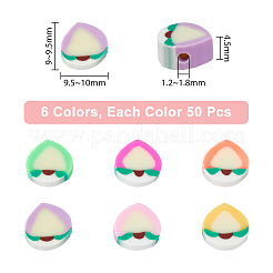 300Pcs 6 Colors Handmade Polymer Clay Beads&nbsp;CLAY-DC0001-03