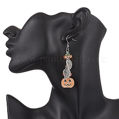 Tibetan Style Alloy Enamel Dangle Earrings&nbsp;EJEW-TA00714