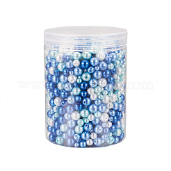 12 Strands 12 Style Baking Paint Pearlized Glass Pearl Round Bead Strands&nbsp;HY-CW0001-02