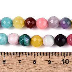 Dyed Natural White Jade Beads Strands&nbsp;G-T139-8mm-60-09