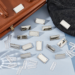 30 Bags Zinc Alloy Blank Rectangle Label Tags&nbsp;FIND-FH0017-74P