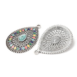 Tibetan Style Alloy with Acrylic Pendants&nbsp;PALLOY-F319-05B-AS