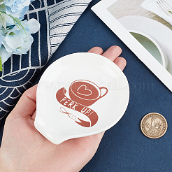 Coffee Cup Pattern Ceramic Spoon Holder&nbsp;AJEW-WH0348-181A-02