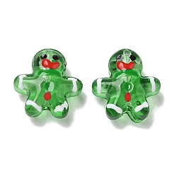 Christmas Transparent Glass Beads Strands&nbsp;LAMP-M021-02F