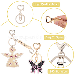 20Pcs 2 Colors Zinc Alloy Keychain Clasps&nbsp;FIND-SP0004-25