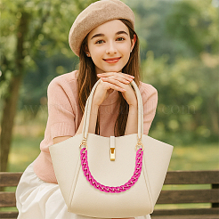 Acrylic Twisted Chain Bag Chains&nbsp;PURS-WH0006-09