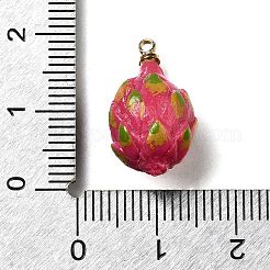 Brass Acrylic Pendants&nbsp;OACR-R006-04G-03