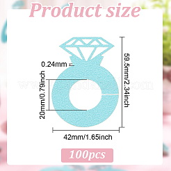 Paper Diamond Ring Wine Glass Charms Tags&nbsp;AJEW-WH0001-71D