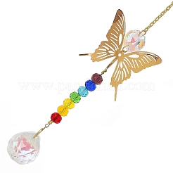 Alloy Hollow Butterfly Hanging Ornaments&nbsp;HJEW-Q012-03A
