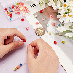 54Pcs 9 Colors Epoxy Resin Beads&nbsp;RESI-GA0001-27