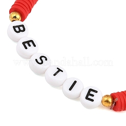 30Pcs Handmade Polymer Clay & Acrylic Bead Bracelets&nbsp;BJEW-PH02007