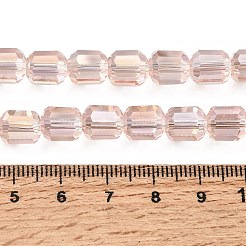 Electroplate Transparent Column Glass Beads Strands&nbsp;EGLA-A043-02-AB06