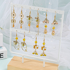 DIY Bees Alloy Enamel and Glass Beads Dangle Earrings Making Kits&nbsp;DIY-SC0030-82