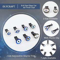 14Pcs Evil Eye Glass Car Air Vent Clips&nbsp;AJEW-OC0003-31