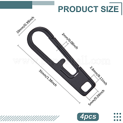 Titanium Alloy Zipper Pull Tabs&nbsp;PALLOY-WH0048-33B